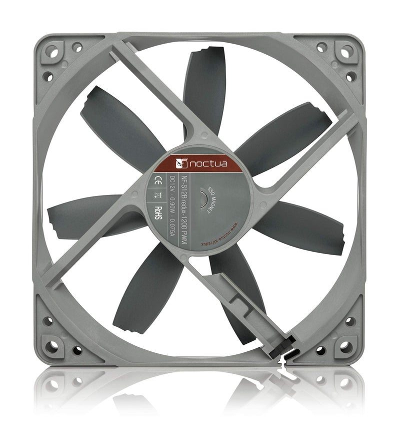 Noctua NF-S12B redux-1200 PWM, High Performance Cooling Fan, 4-Pin, 1200 RPM (120mm, Grey) - Image 3